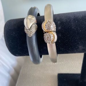 Alexis Bittar Lucite hinge bangles